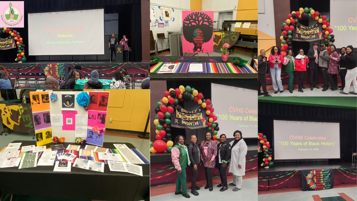 RuoSocialmedia's tweet photo. #AKA1908 #AKAFWR #AKARUO Chapter members-#AlphaKappaAlphaSorority,Inc along with friends &amp; guests attending Castro Valley High School’s 100 Years Celebration of Black History Month in Castro Valley, CA on February 10, 2026. A wonderful celebration for all. https://t.co/YsJF3LndmK