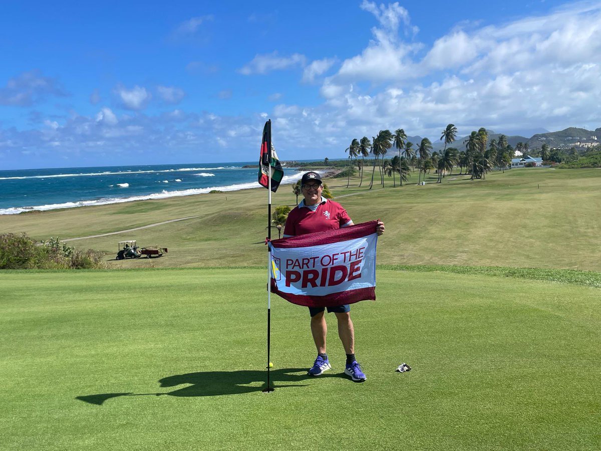 olas_usa's tweet photo. Quick game of golf on the royal Saint Kitts pre game good luck today boys.
#avfc #stkitts #upthevilla https://t.co/1EHjoHN99r