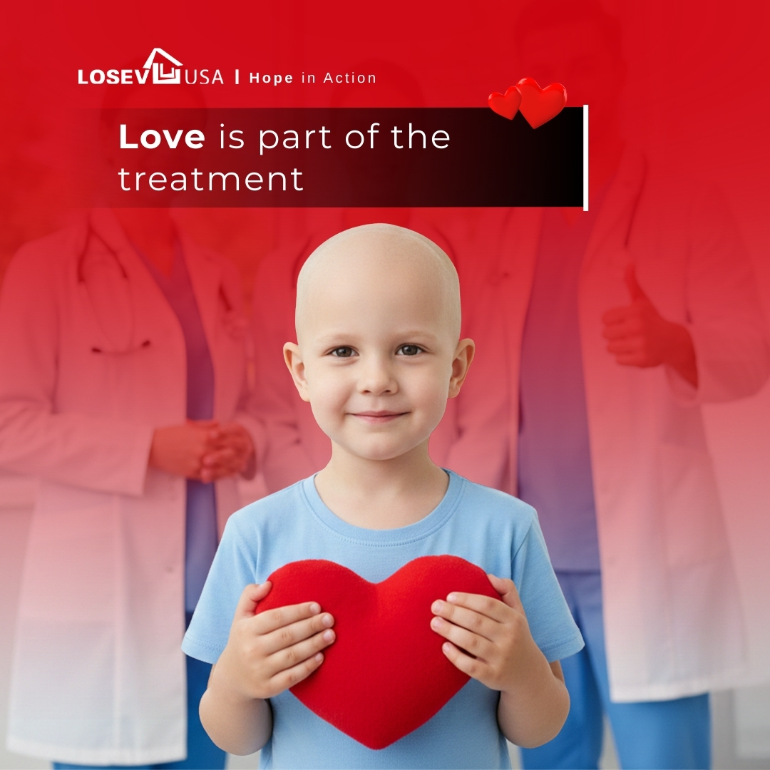 LosevUsa's tweet photo. For children fighting leukemia, healing is not only about medicine.

It is about feeling safe. Knowing they are not alone.

Every act of love becomes strength. ❤️

#HopeinAction #LOSEVUSA https://t.co/IHPyHmda2k