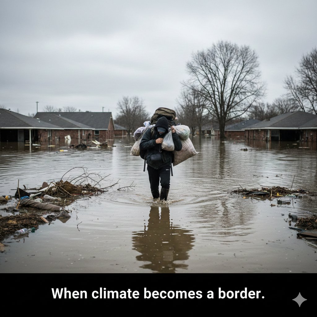 anganasarmah's tweet photo. 🧵 THREAD: “The Refugees Law Doesn’t Recognize”
Rising seas. Drought. Flooded cities.
Millions are being displaced by climate change.
But here’s the legal paradox:
Most climate migrants aren’t legally “refugees.”
#ClimateLaw #HumanRights https://t.co/AhXOCCbph9