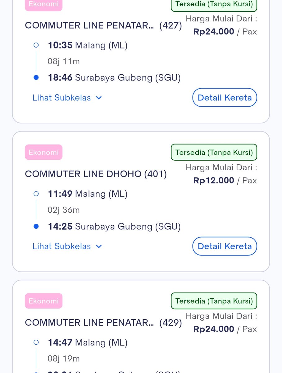 ovrdreamy's tweet photo. @CommuterLine @KAI121 ini maksudnya commuter line penataran dari malang - sby gubeng memang bener 8 jam min? atau gimana ya sistemnya https://t.co/oFcIhD2YRf