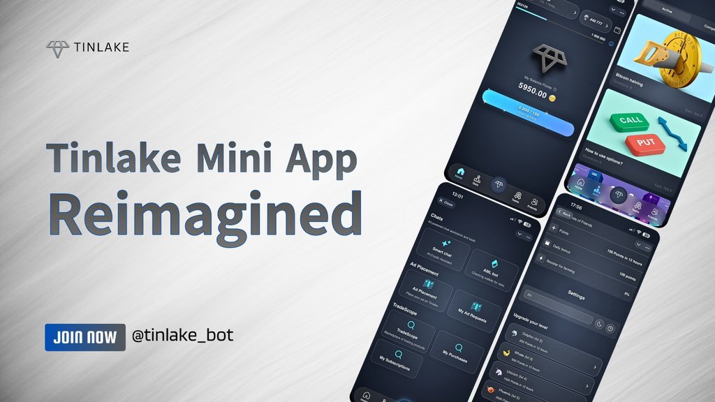🚀 Tinlake Mini App — Fresh Redesign Is Live

We’ve rolled out a cleaner, faster, and more intuitive Tinlake Mini App experience.

✨ What’s new: 
• Modern, streamlined UI
• Smoother navigation with key insights in just a few taps
• Less noise, more clarity

Try the updated