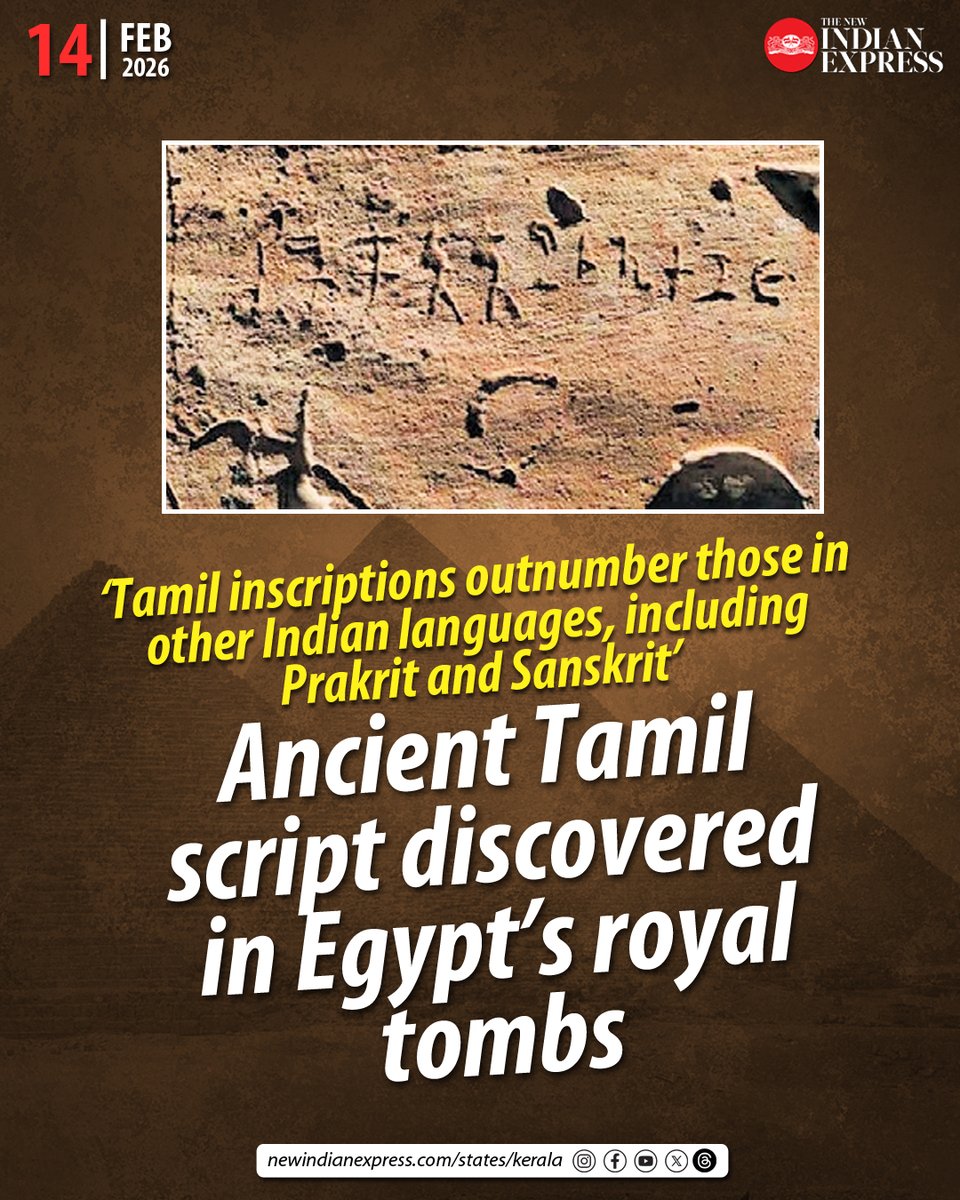xpresskerala's tweet photo. Significantly, the Tamil name Cikai Korran appeared eight times on five tombs, accompanied by the message - “came and saw”.

🔗https://t.co/WaHWKcDwcq

@MSKiranPrakash @PaulCithara #TamilScript #Egypt #Kerala https://t.co/iEOs9DjWD6