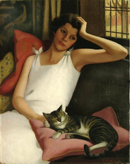 Dorothy Weir Young - Theresa and Tommy (1920).
#caturday