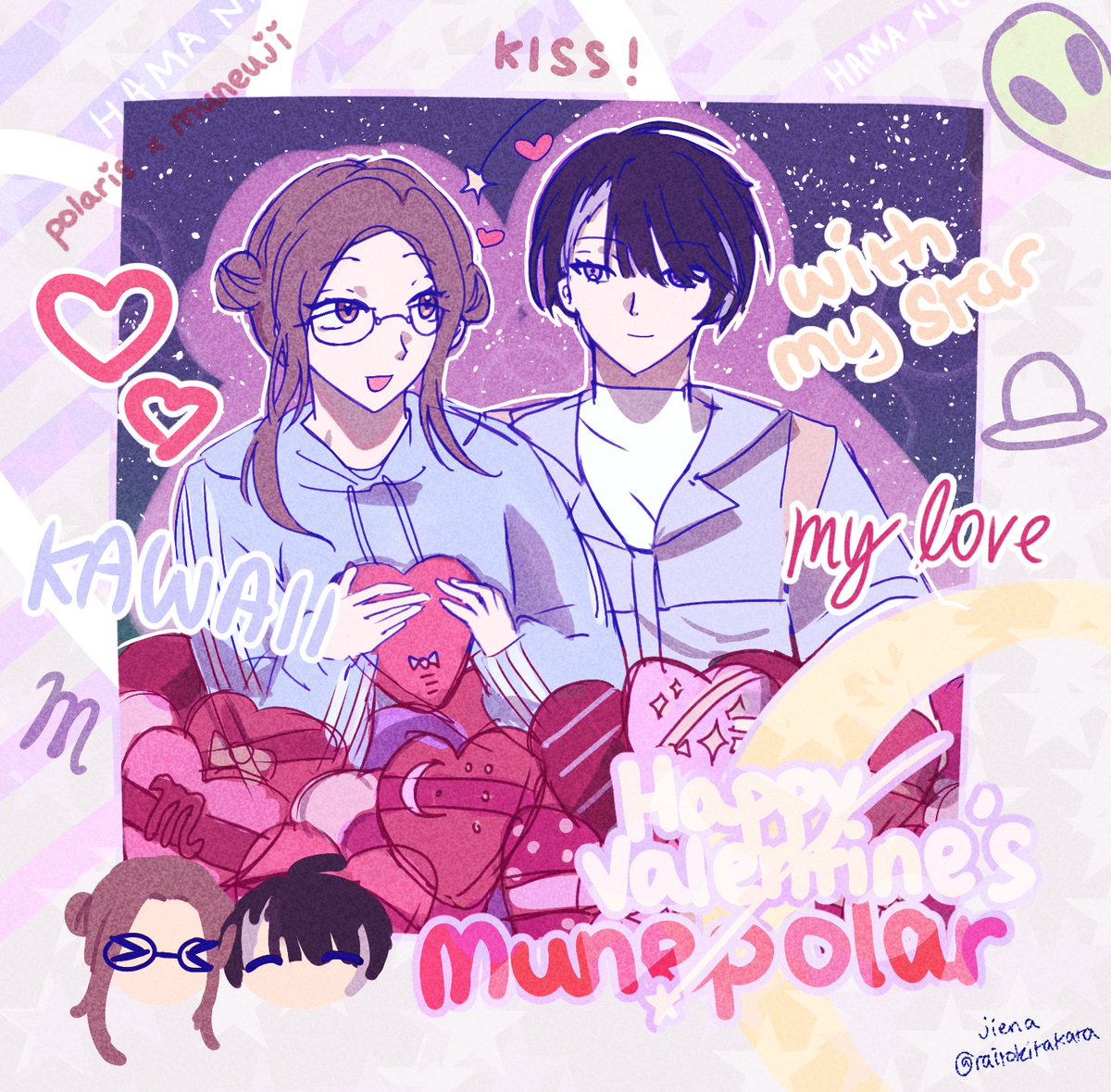 #YUMETRIP2026Valentines
hi, <a href="/StarlitPolaris/">Polaris/SUPER RUN AWAY! 🍉</a>, i was your gifter for the valentines exchange!
i hope you enjoy your munepolar, theyre very sweet