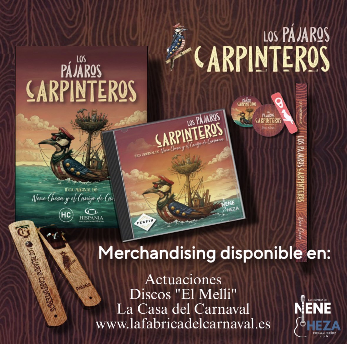 Recién salido del horno 💿 🦜🪵🪚

#lospajaroscarpinteros #lacomparsadenenecheza #nenecheza #canijodecarmona #coac2026