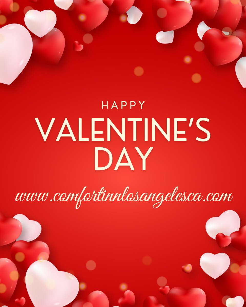 ❤️ Wishing you a Happy Valentine’s Day from Comfort Inn Los Angeles! May your day be filled with love, happiness, and beautiful moments. 🏨 Celebrate with us this Valentine’s Day! #ValentinesDay #ComfortInnLA #LoveAndJoy #HappyValentinesDay