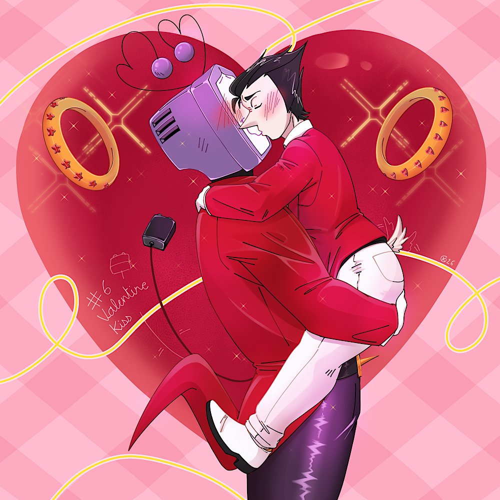 #SpamtennaKissChallenge (by <a href="/spamtennaweek/">SPAMTENNA WEEK</a> )

Day 6 - Valentine Kiss

Happy valentine day! (They're engaged and happy 💍❤️)

#DELTARUNE #spamtenna