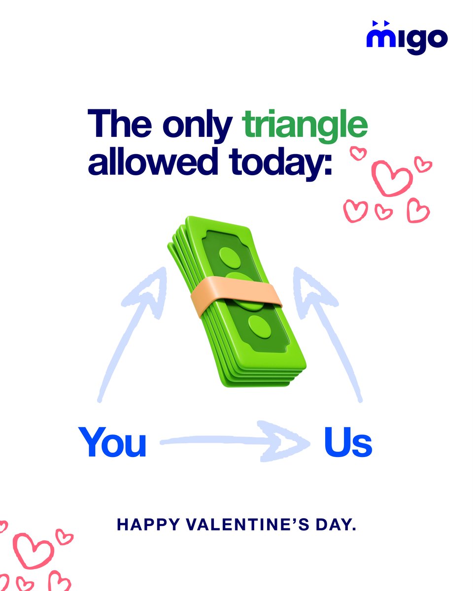 getmigomoneyng's tweet image. Today, we choose to celebrate connection, love, and financial confidence because peace of mind improves every relationship. 
Happy Valentine's Day.  

#MigoMoney #FinancialFreedom #SmartLoans #ValentinesDay