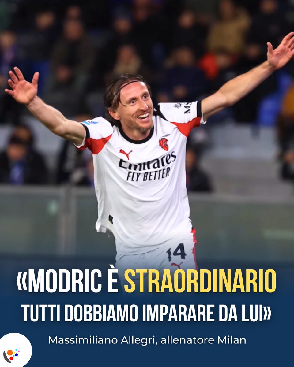 Allegri si gode il "suo" Milan: vittoria a Pisa firmata Luka #Modrić all’85’! 🇭🇷

Il tecnico incorona il croato: «Straordinario per tecnica e carattere, i giovani imparino dalla sua umiltà». Rossoneri a -5 dall'Inter con una gara in meno. La corsa #Scudetto è aperta! 🔴⚫ #Milan