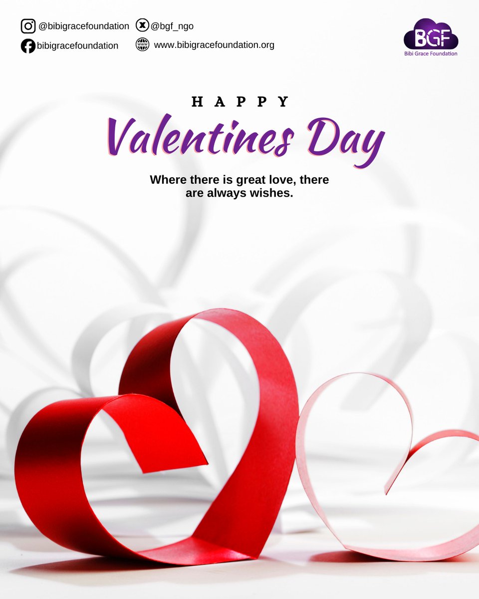 Happy Valentine’s Day from all of us at Bibi Grace Foundation (BGF) ❤️

Today, we celebrate love in its purest form, love that protects, nurtures, and gives every child a chance. At BGF, love means standing up for vulnerable children, supporting families, and building safer