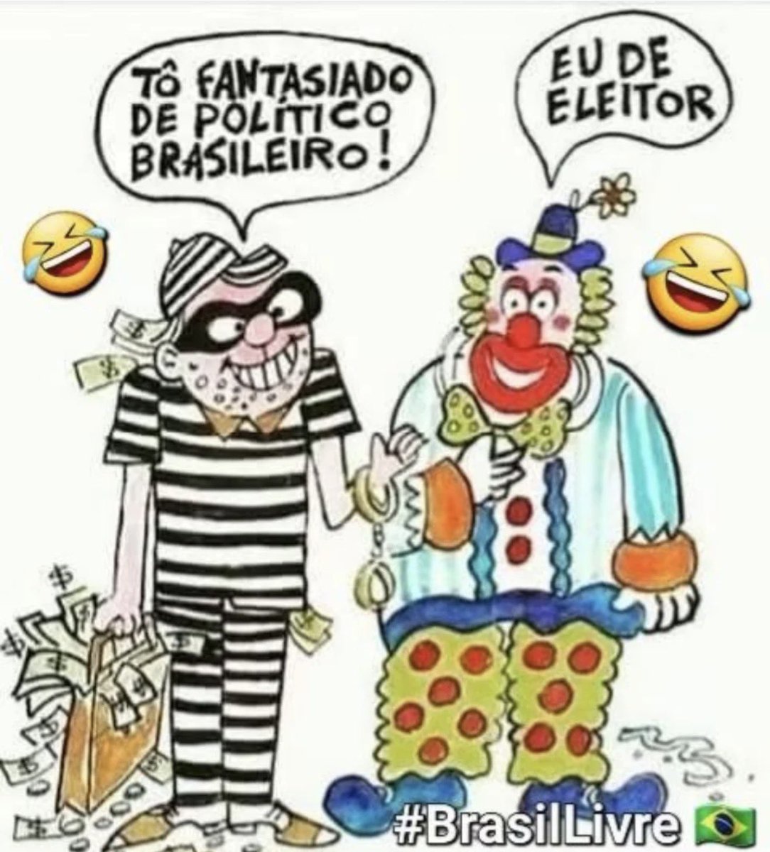 🇬🇧It’s carnival in Brazil! 
The costumes are out:
Half of the population dressed as criminals and the other half as clowns. 
Just a normal week. 🤷🏻‍♀️
#brazil