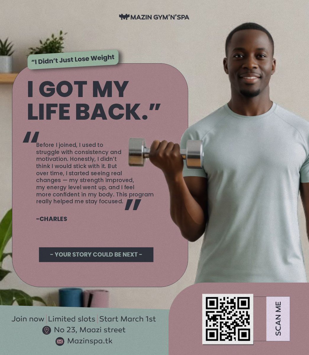 OmotoshoAb44936's tweet photo. Check timeline for the first set of the design
Available for your design gigs.
#GraphicDesignWork #DesignInspiration #BrandDesign #CreativeVisuals #fitness #TrendingNow #SPA #mindfulmeditation #flyer https://t.co/AJEMu9qF6i