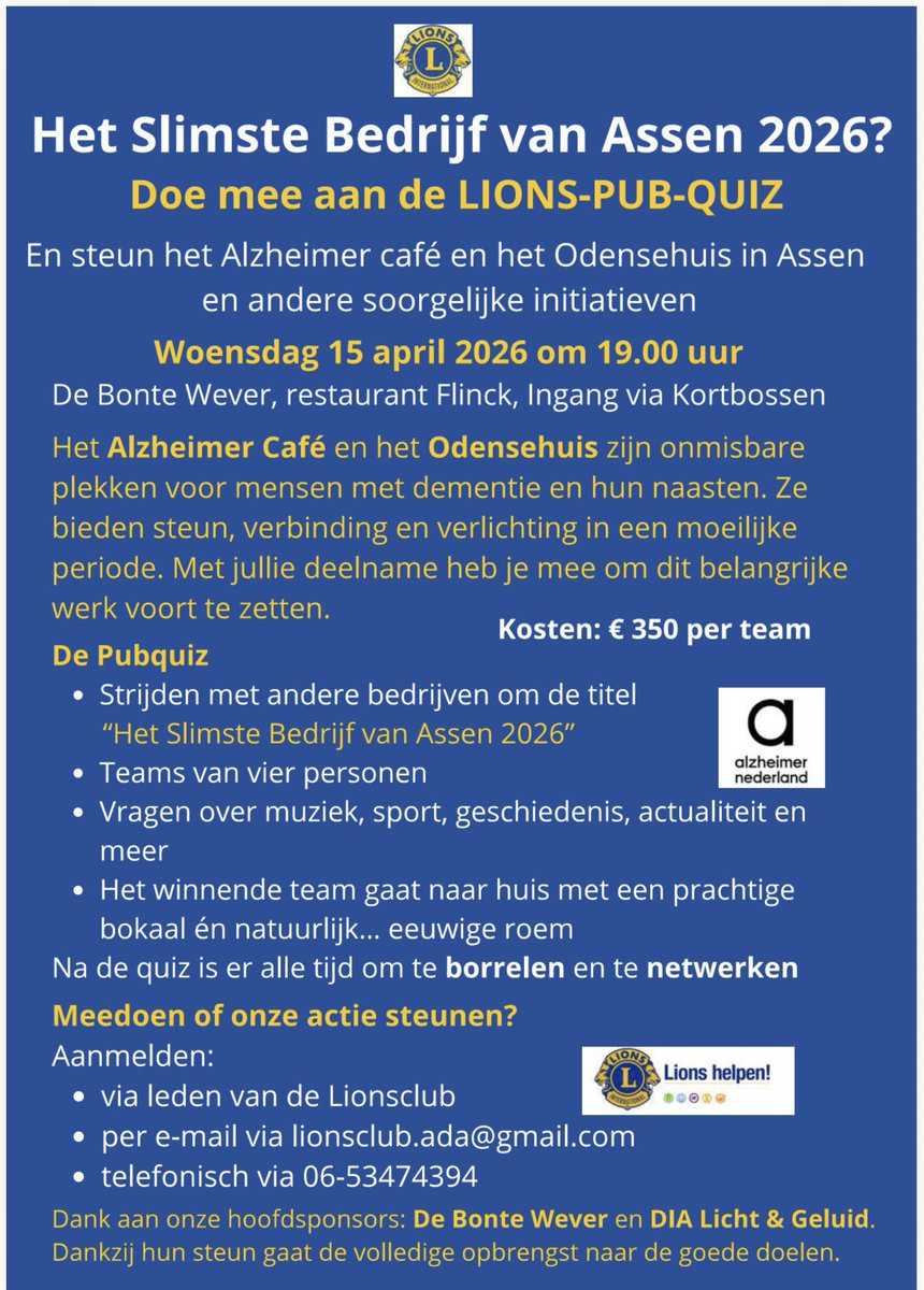 lcdrentscheaa's tweet photo. Doe mee met onze jaarlijkse pubquiz! https://t.co/DlD8FvcKpu
