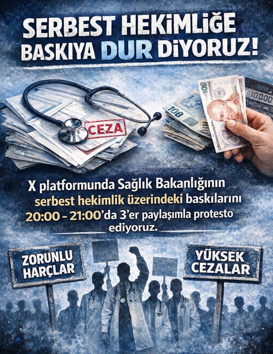 dr_bahadir's tweet photo. Yeter artik !!!
🏨Ecza deposundan ilac alma hakkımızı kısıtladiniz!! (Veterinerler ve dis klinikleri alabiliyorken muayenehane hekimleri kisitlamalarla karsi karsiya)
🏥Yuksek ameliyathane kullanim ücretlerine dur demediniz!!
🏣Ameliyathane kullanim kotası koydunuz !!!
🪵Birsuru harç ve zorunlu üyeliklerle paramizi kestiniz !!!!
🏝Yeni tedaviler bulmamızi ve uygulamamizi engellediniz!!
🌋Tum sektörlere( internet kafelere bile ) malzeme aliminda dusuk faizli kredi ve teşvikler verilirken siz sadece hastahanelerinize verdiniz!!!
🗽🎡Hala kısıtlı imkan olan saglik Turizmi Tesviklerimizi bile yatırmadıniz!!
Yeter artık!!!!!
#HekimBağımsızlığınaDokunma