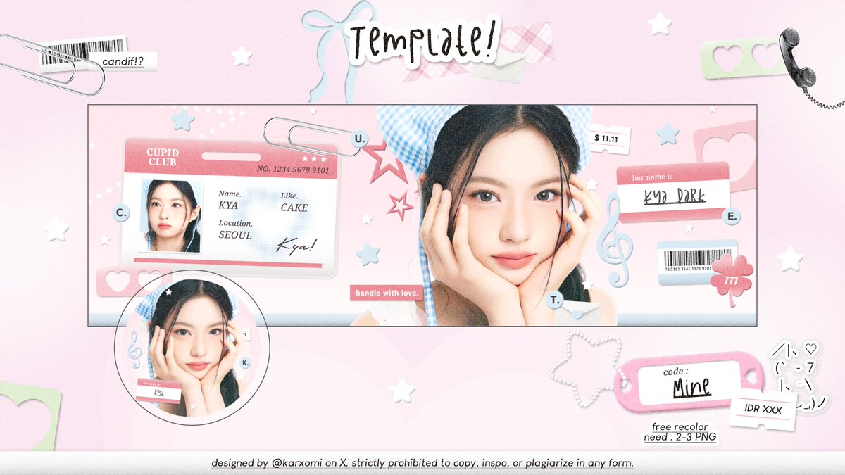 karxomi's tweet image. help repost bub, timakasih ☘️🩷

hai hai! jajank template layout spesial valentine yuk! harga diskon khusus hari ini dan besok only yah 😗 setelah itu balik ke harga normal.. hayuk jajan bisa format psd/ipv dan bisa dp duluuu

#zonauang #zonaba