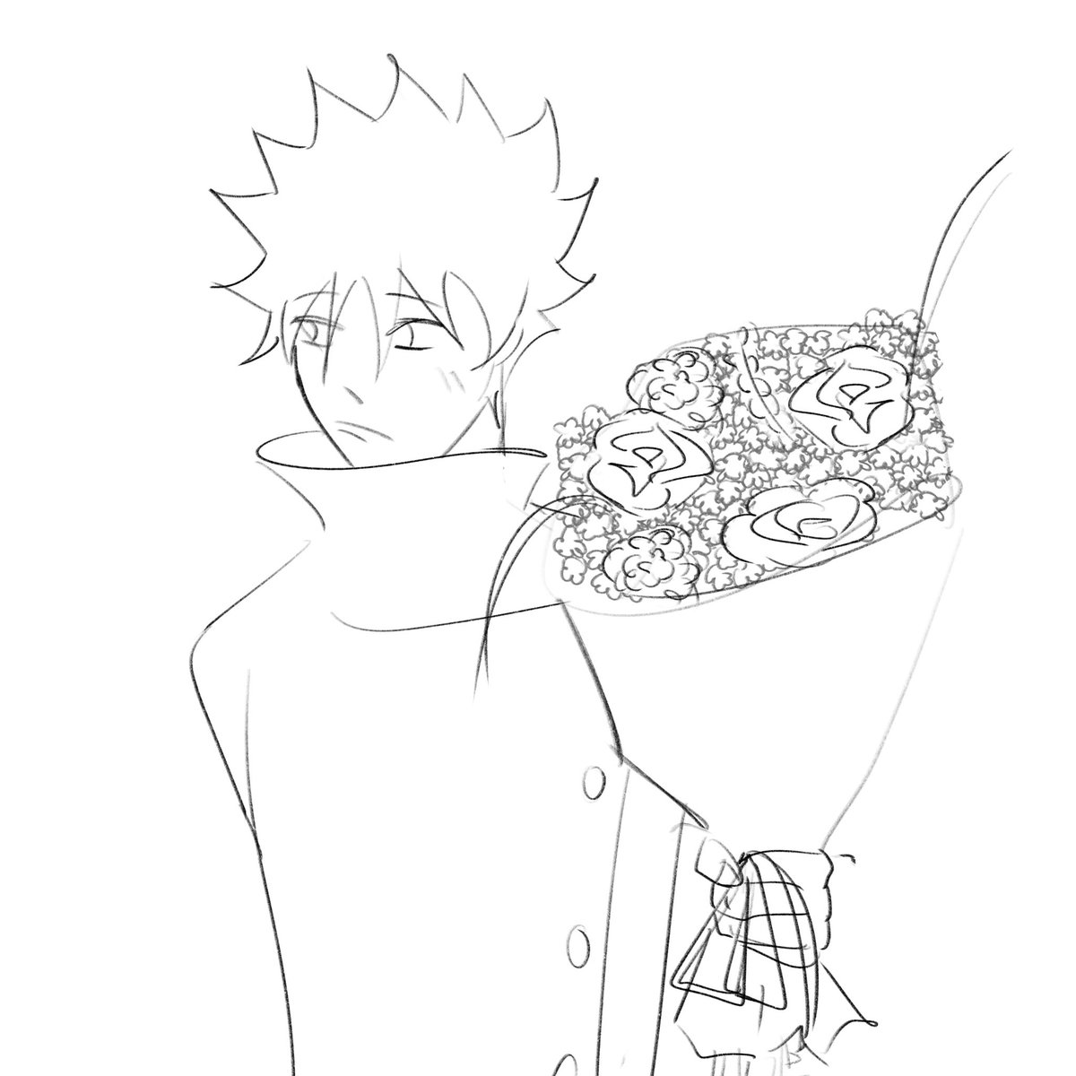 madokjas's tweet image. megumi wishes you a happy valentine's day ❤️ (daily megumi doodle #day7)