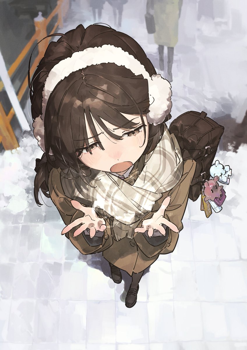 #illustration 

「手袋忘れた…」