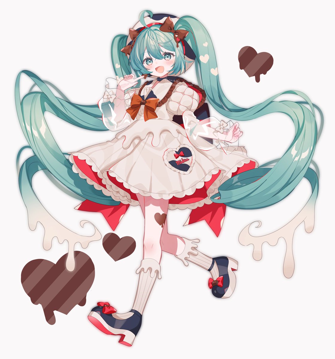 #初音ミク #バレンタインデー 
チロルミクさん描きました🍫
Happy Valentine！🫶