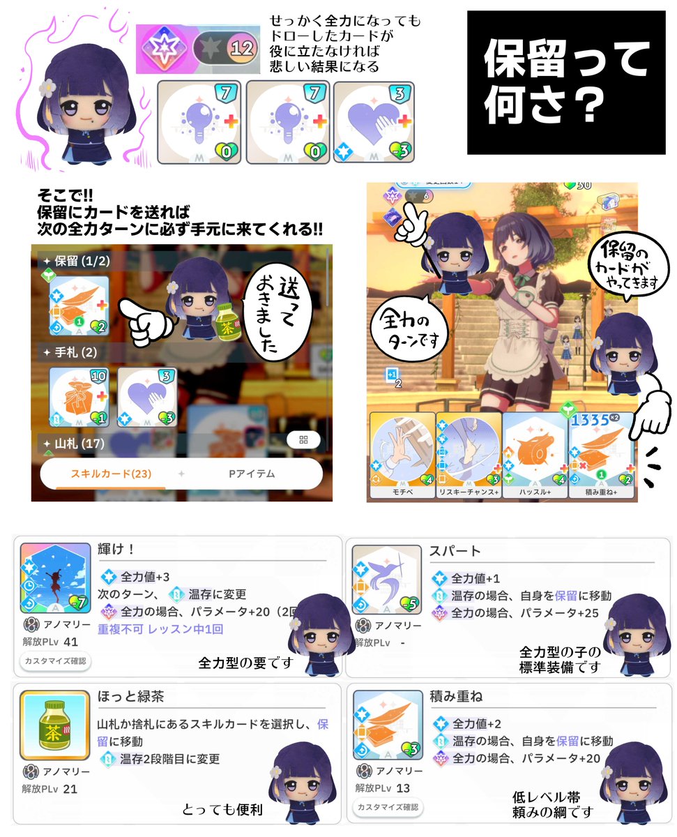 最近、学マスＰになった姉上が
ついにアノマリー（よりにもよって秦谷美鈴）
のアイドルをお出迎えしたそうなので
PLV25の初心者な姉上にも分かるように解説作った。
最近始めたてのアノマリーに困っている初心者Ｐくんにも届け！