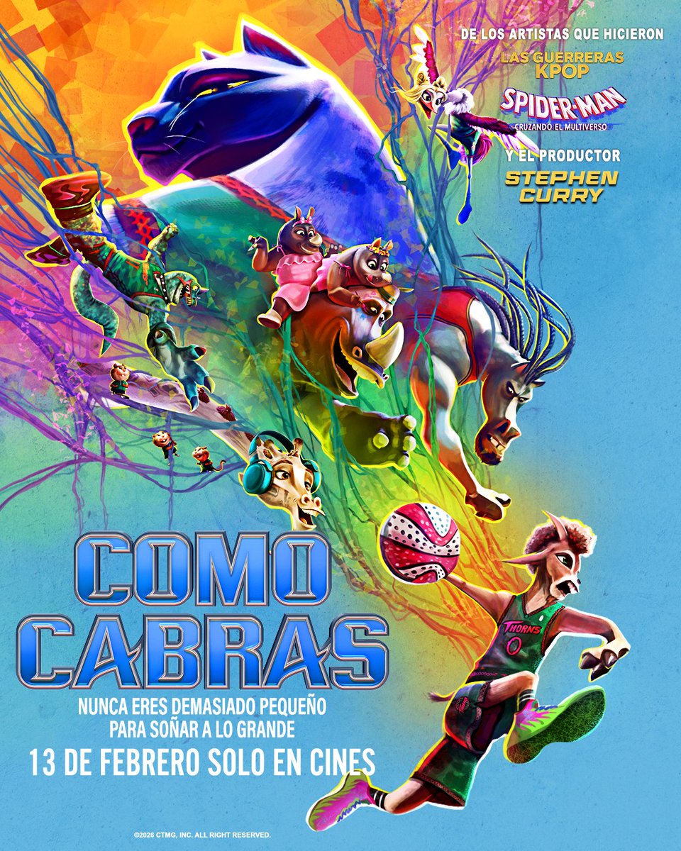 carteles's tweet photo. Cinco nuevos carteles españoles de #ComoCabras Comedia de acción ambientada en un mundo de animales, donde Will, una pequeña cabra con grandes sueños, se une a los profesionales para jugar al rugebol.  Ya en cines https://t.co/56hkTvxi3R https://t.co/pdlG2HH48H