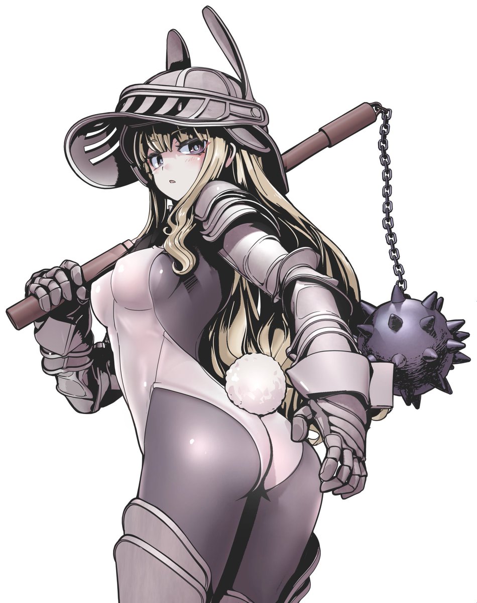 バニー甲冑さん2(しっぽ描いておきたかった) 