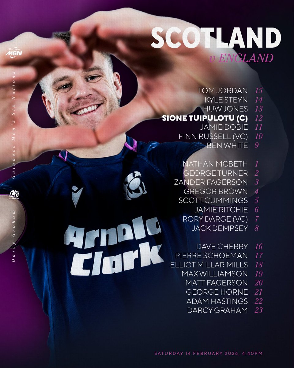 Scotlandteam's tweet photo. Darcy reminding you of your Scotland team for the Calcutta Cup this Valentine's Day 🫶

#AsOne @SixNationsRugby https://t.co/LNf2q33aCH