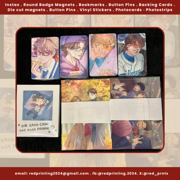 red_prnts's tweet photo. ⌗ custom prints 

♡ Photocards, Square polaroid, Post cards ♡

➜ #PrintedByRed

🏷️wts, lfb, photocards, hand banner, stickers, bookmark, magnetic bookmark, polaroid, instax, cupsleeve, pvc cards, pvc id, button pins, badge magnet, ref magnet, bubble head, poster, flyer, die cut, bubble head, postcards, art print, photo print, photostrips, backing cards, chip bag, cse, cupsleeve, artprint