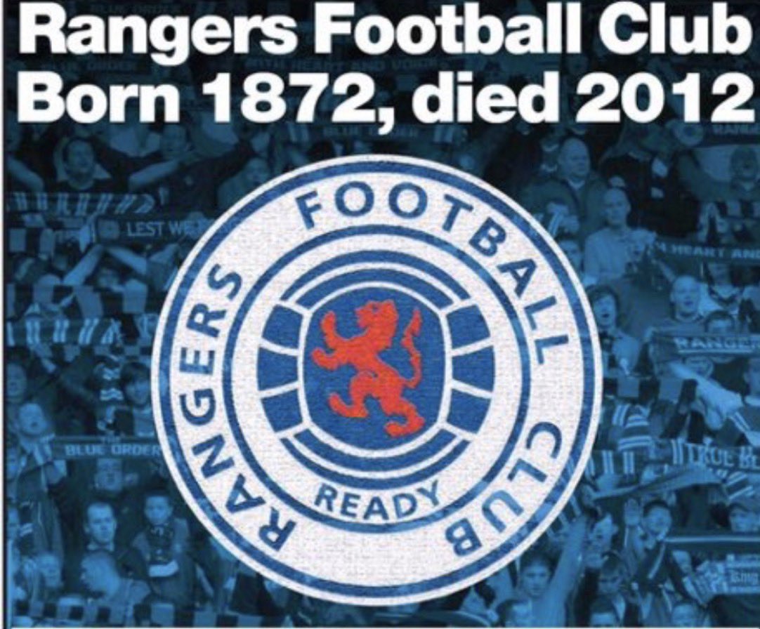 HAPPY ADMINISTRATION DAY folks 

14 February 2012
Rangers Football Club has entered administration - meaning it has been docked 10 points, effectively ending its Scottish Premier League challenge.
The club appointed London firm Duff &amp; Phelps as administrators at 14:50.
#Zombies