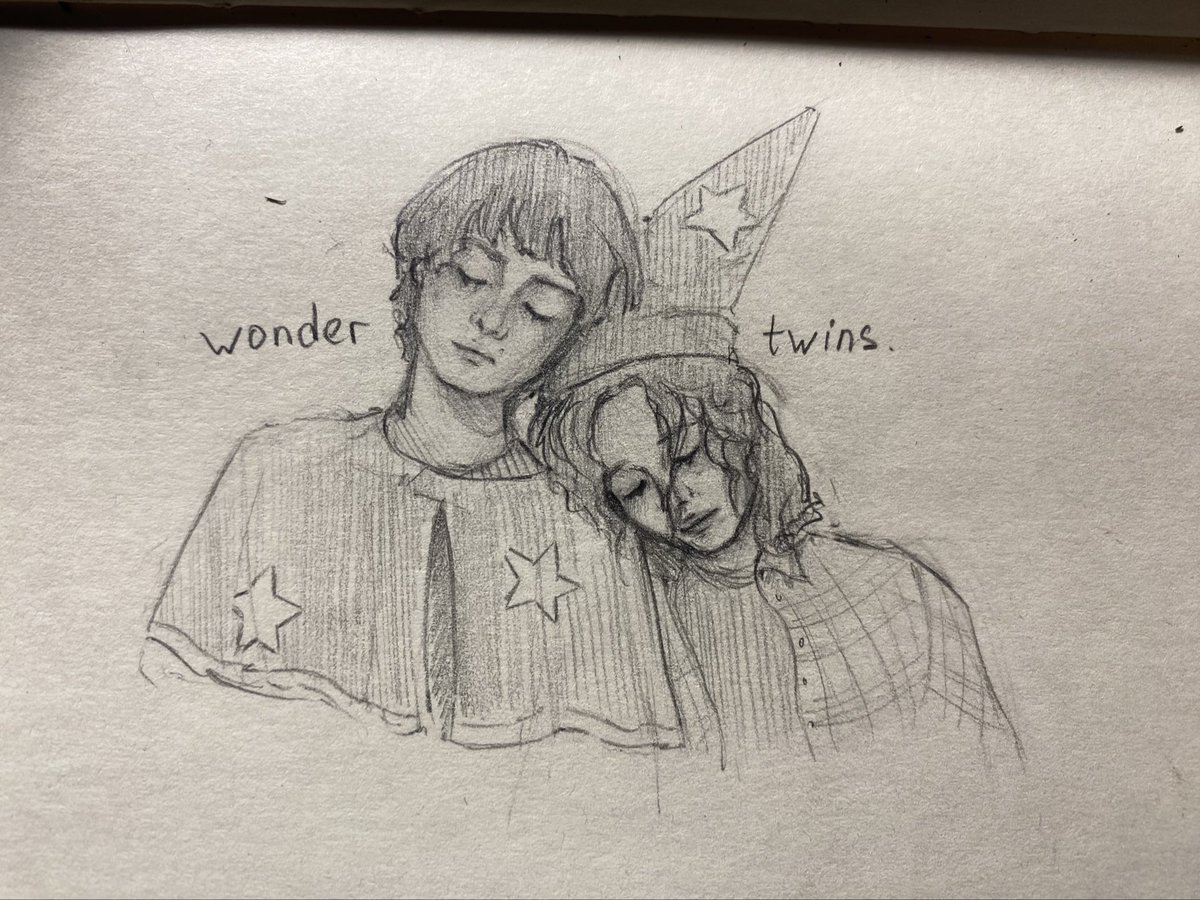 will and jane the wise #StrangersThings #wondertwins #willbyers #JANEHOPPER  #art #artist #sketchtwt