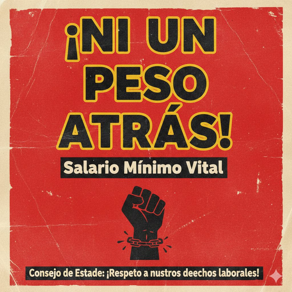 Estoy de acuerdo, movilización nacional en defensa del salario vital.