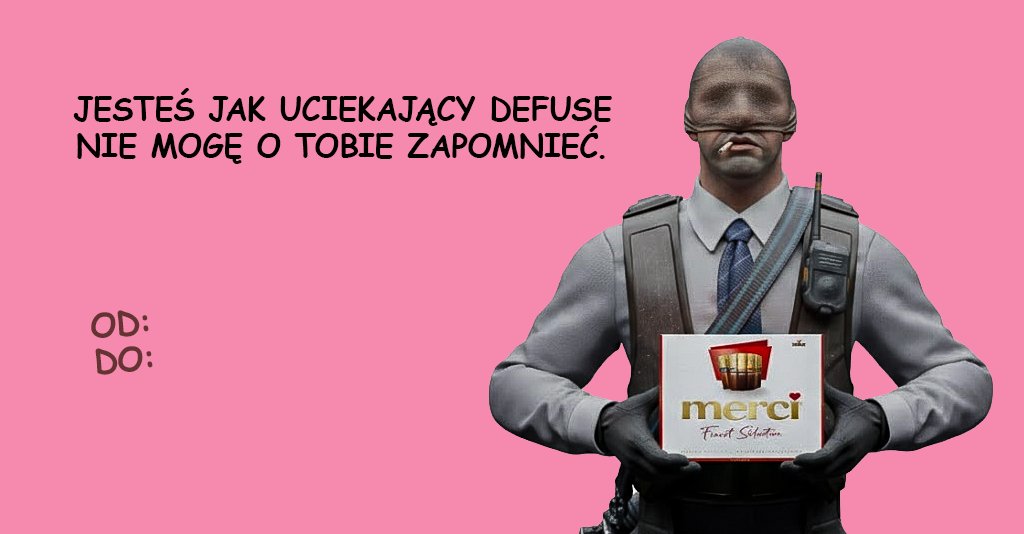 Szukasz sposobu na zdobycie serca swojego Duo? 

Zapomnij o nudnych czekoladkach. Prawdziwa miłość zaczyna się tam, gdzie kończy się ammo w AWP! ❤️

Jak wyślesz walentynkę, oznacz nasz profil  chętnie wpadniemy zostawić serducho!