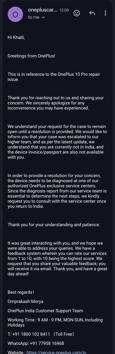 KhalilKhyari's tweet image. URGENT: @OnePlus_Europe @OnePlus_USA why is your India team practicing discrimination against global users?. They admit it's a factory #GreenLine defect but force me to fly 5k miles for a fix!. Case INIP-MAIL-2026021400053. Fix this now! @CarlPei @MKBHD @geekyranjit #OnePlusScam
