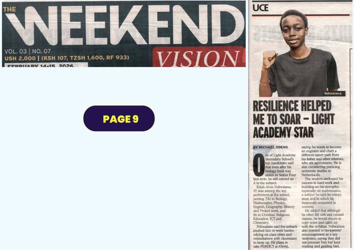 LIGHTACADEMYUG's tweet photo. Light academy in News!
#UNEB
#lightacademy s.s
#adifferentapproach to #education https://t.co/YLLo3rmykq