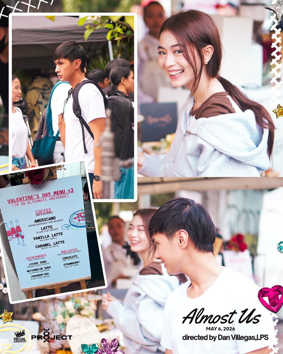 RegalFilms's tweet image. Day 1 and it feels like the universe pressed PLAY on JANINE and RR's love story 🎬💖

Thank you @jmfyangofficial &amp;amp; @jmibarraofficial sa coffee cart (main character fuel ☕✨) and snack buffet na super sweet gesture 🍰💗

 #AlmostUs