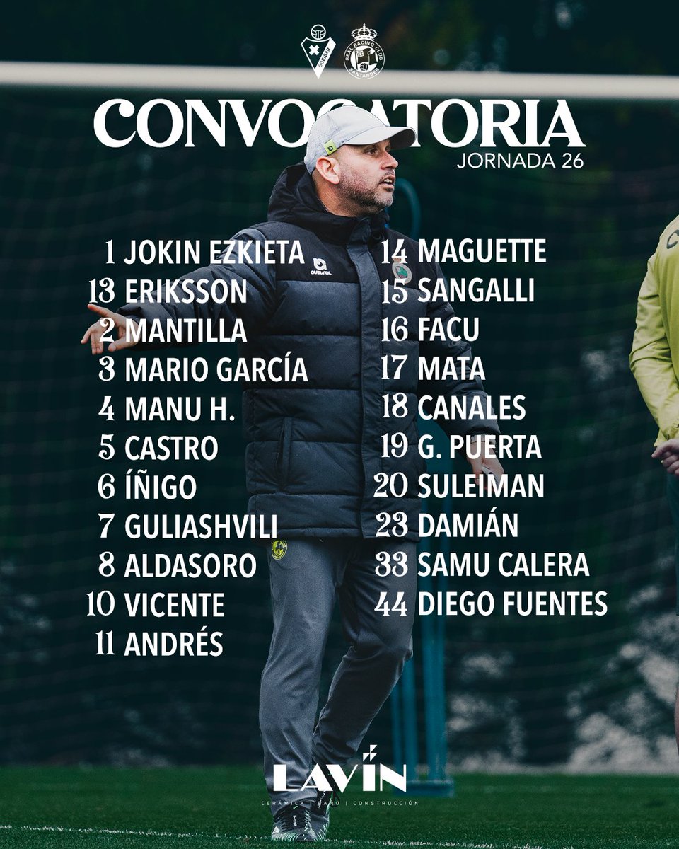 📋 CONVOCATORIA | Estos son los 21 elegidos por José Alberto para el partido de mañana (16:15 horas) ante la
<a href="/SDEibar/">SD Eibar</a> 

#EibarRacing