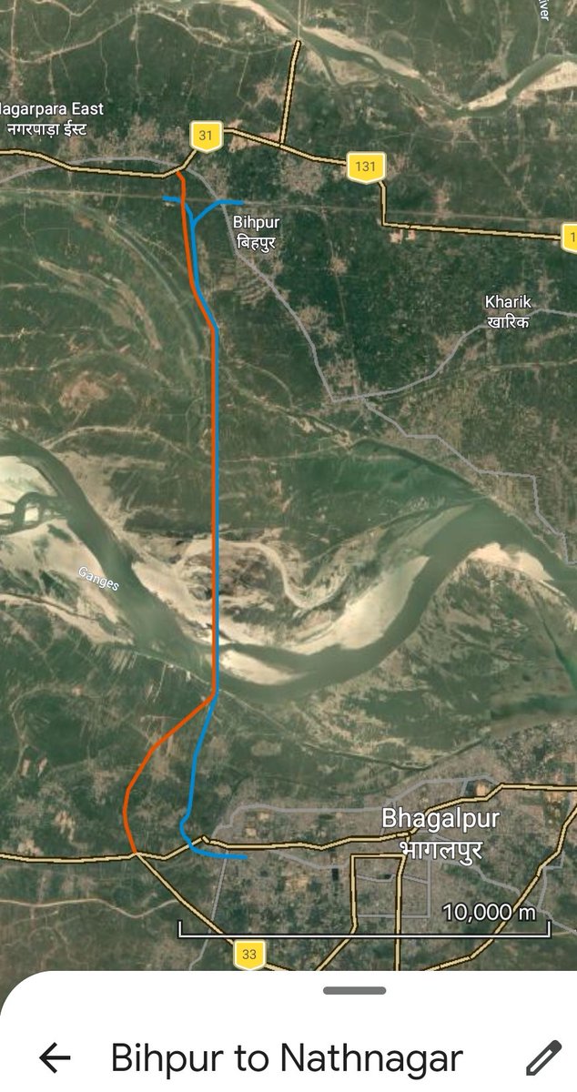 नाथनगर से बिहपुर को रेल सह सड़क पुल बनाकर जोड़ा जाए।
भागलपुर दुमका रेलखंड को उत्तर बिहार से सीधा रेल संपर्क मिलेगा।
NH-31 से NH-33 जुड़ेगा तो विक्रमशिला सेतु का दबाव कम होगा।
अगर संभव हो तो असम के तर्ज पर सुरंग बनाया जाए जो बिहार का पहला अंडरवाटर टनल (underwater tunnel) होगा।