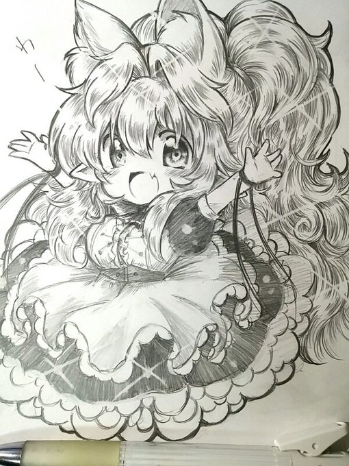 #自分で生み出した一次創作オリジナルキャラを流そう いっぱいいるけどこのふたりをよく描いてたかなあ 明るいナインちゃんと控えめメイちゃん