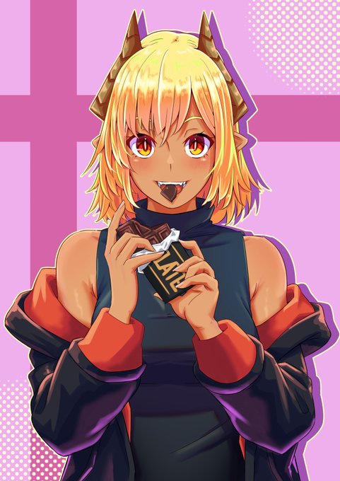 #バレンタインイラスト 
#oc
🍫😈✨ 