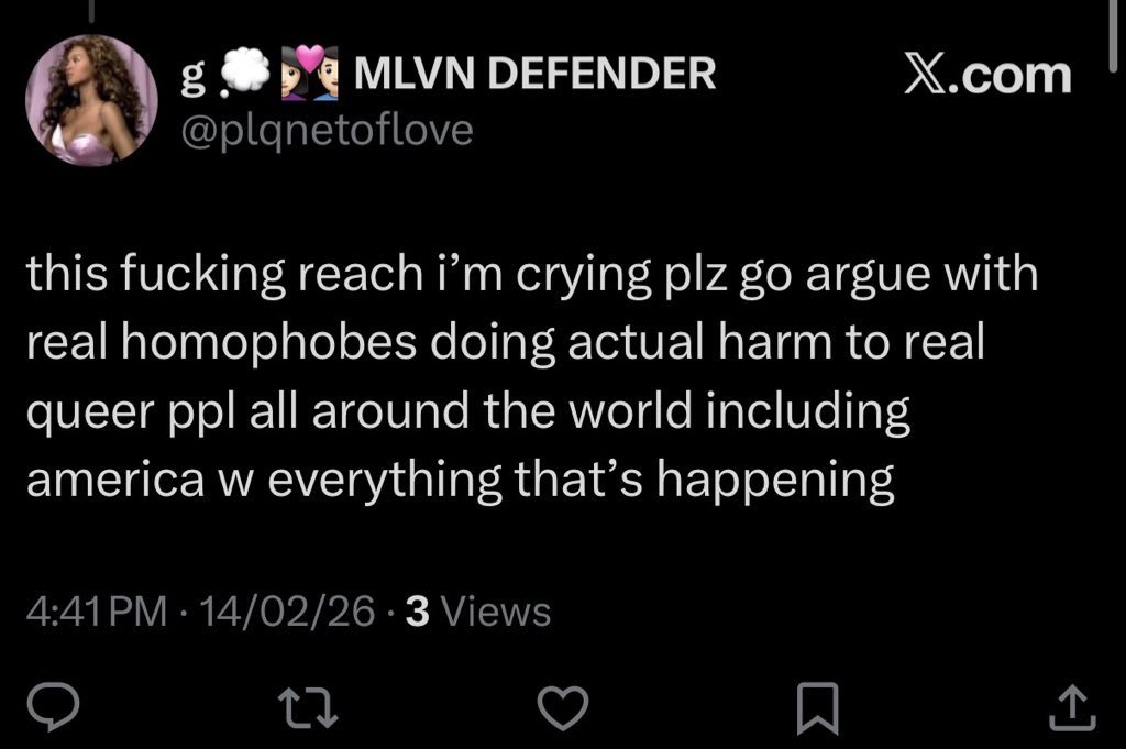 Tis so funny bc i never said anything abt homophobia but if the shoe fits 🤷🏻‍♀️