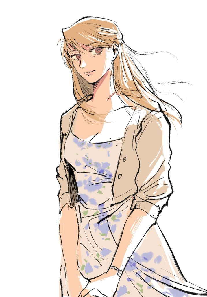 You look so wonderful in your dress
I love your hair like that