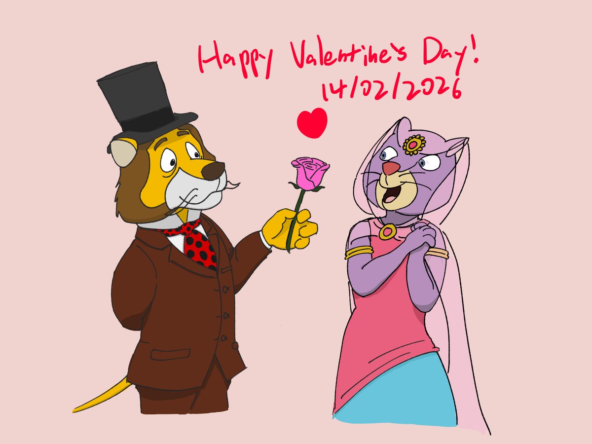 I forgot to post this but in case you want the message, here is the one.  #ValentinesDay2026 #art #fanart #digitalart #cartoonart