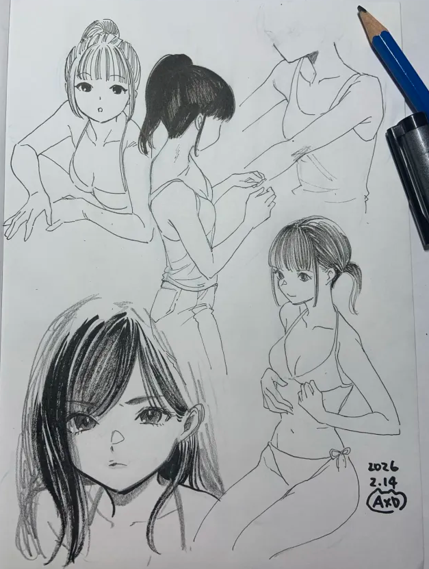 1日1絵 #アナログイラスト