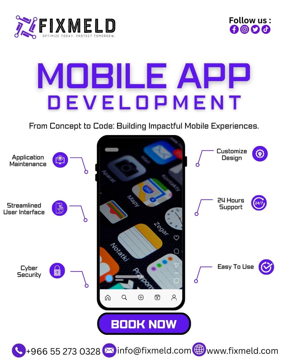 fixmeld's tweet photo. Build your next mobile app with FIXMELD 🚀

Custom design, secure development, streamlined UI &amp; 24/7 support — from concept to code.

Book now 👇
📞 +966 55 273 0328
📧 info@fixmeld.com
🌐 https://t.co/mFtb3bgjyU
#MobileApp #AppDevelopment #TechSolutions #CyberSecurity  #Fixmeld https://t.co/NSLafdRssv