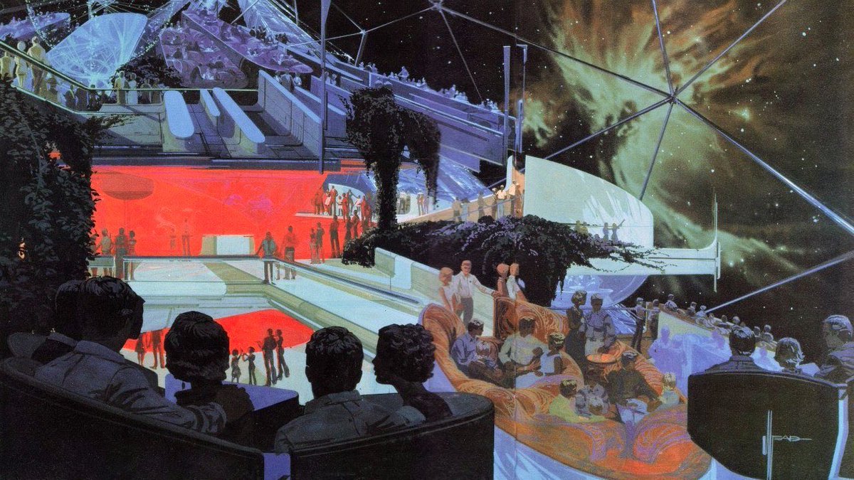 SciFiArchives's tweet photo. Tomorrow’s parties, as envisioned by Syd Mead. https://t.co/RQ05nV9BPU