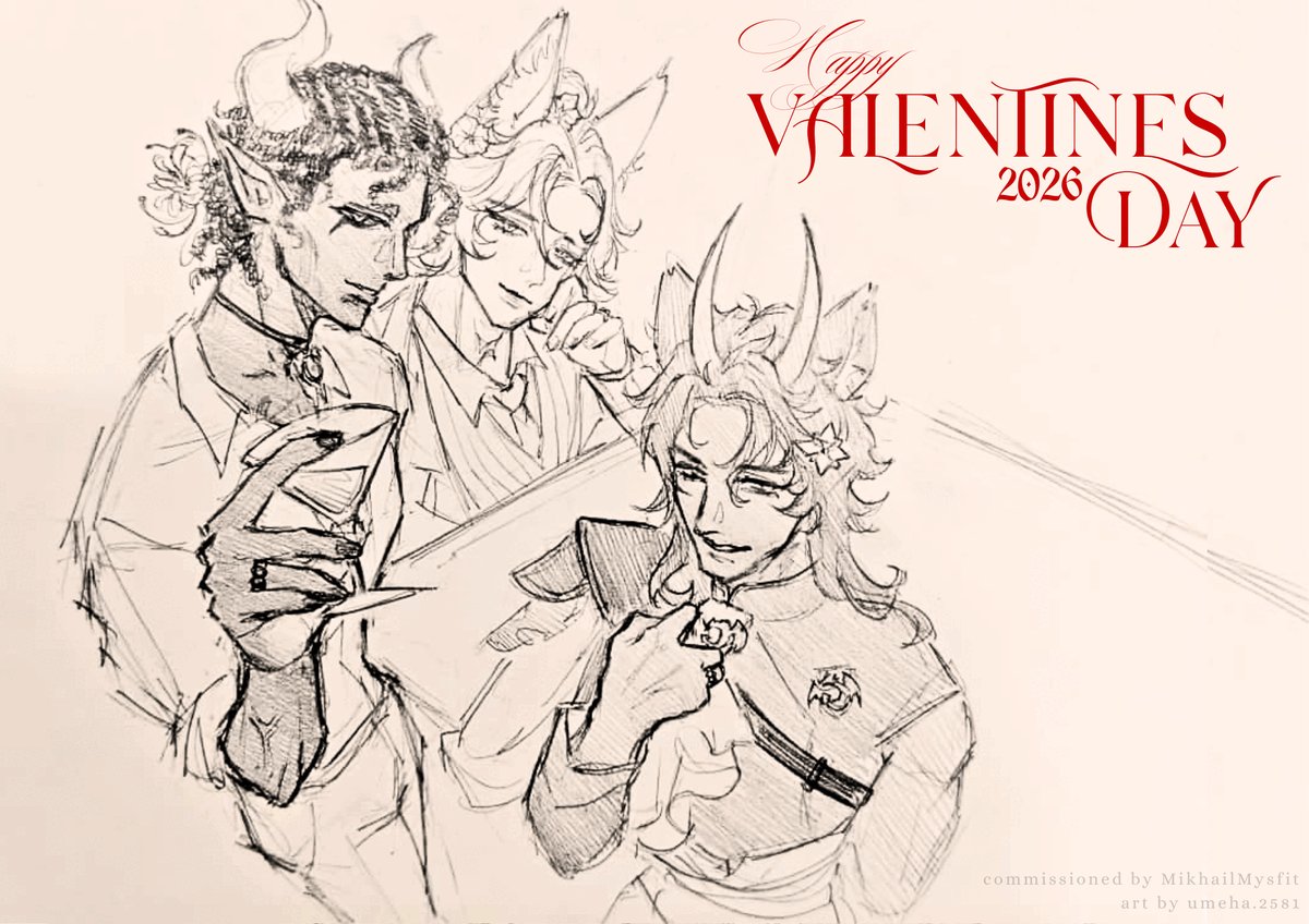 Happy Valentine's Day ⛓️‍💥😈🐺

Distance may keep us apart, but it doesn't stop us from feeling close with a call or a text.

I may not be able to see you guys in person today, but this day goes to you

🎨 umeha (VGen)
#MysfitGallery