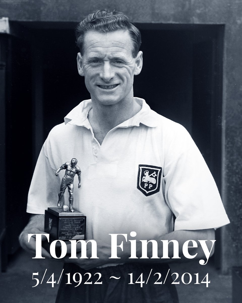 The greatest to ever wear Lilywhite. 🤍

Today we remember the life of Sir Tom Finney, 12 years on from his passing. 🎩

#pnefc