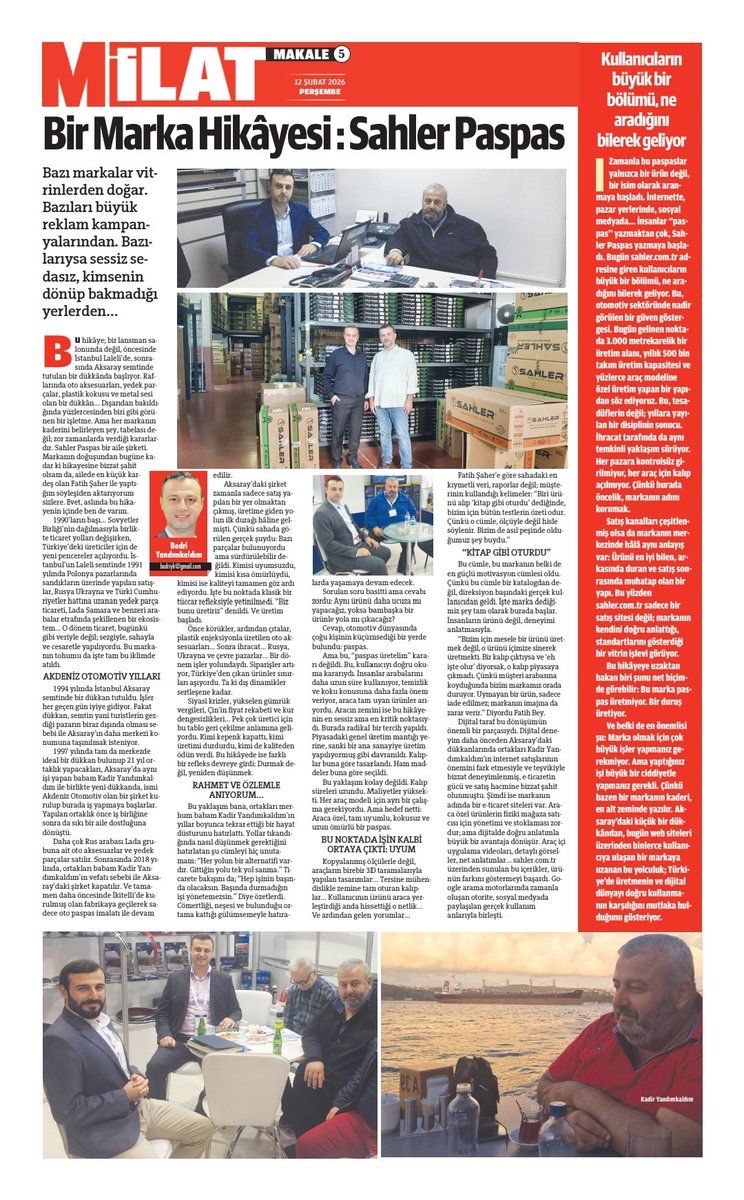 Sahler Paspas'ın Marka Hikayesi....
500 bin takımlık üretim kapasitesi...
Bizzat benim ve rahmetli babamın da bir zamanlar içinde olduğumuz bir hikaye...
milatgazetesi.com/bir-marka-hika…
#birmarkahikayesi #markahikayesi #eticaret #eihracat