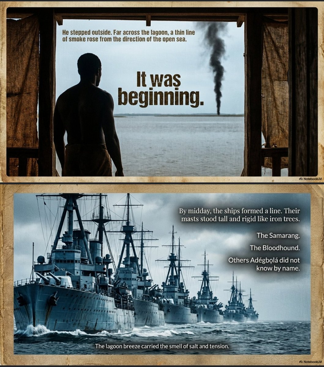 FictionXHistory's tweet photo. History calls it the Bombardment of Lagos.
Official reports list ships and commanders.
They do not name the men who fell in the sand.
This story imagines one of them.
A Heart Left on the Burning Shore.

#lagos #History #colonization #Nigeria #Fictional #storytelling https://t.co/R6KPVG0gr6