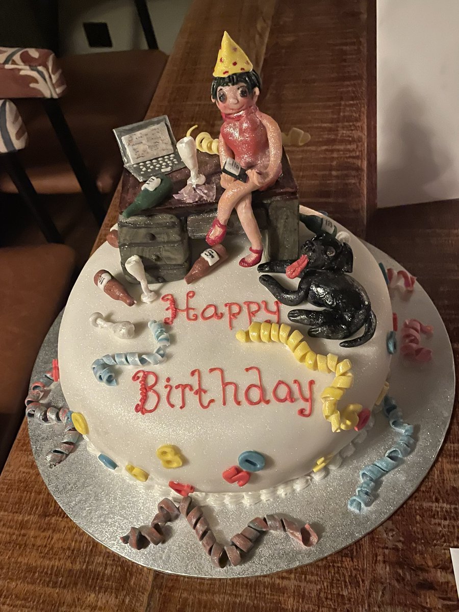On day 2,103 of a belated #BeThankful, I’m thankful for my fabulous village, celebrating my birthday - and the amazing Cake!! 🎂